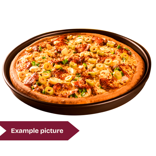 Free choice of pan pizza