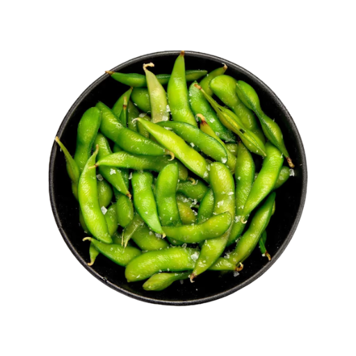Edamame cut into pieces 🌱