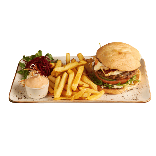 Halloumi Burger combo