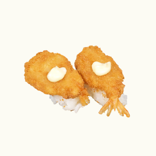 2 pieces of deep-fried shrimp