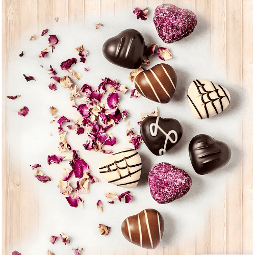 Heart-shaped candies, 10-pack