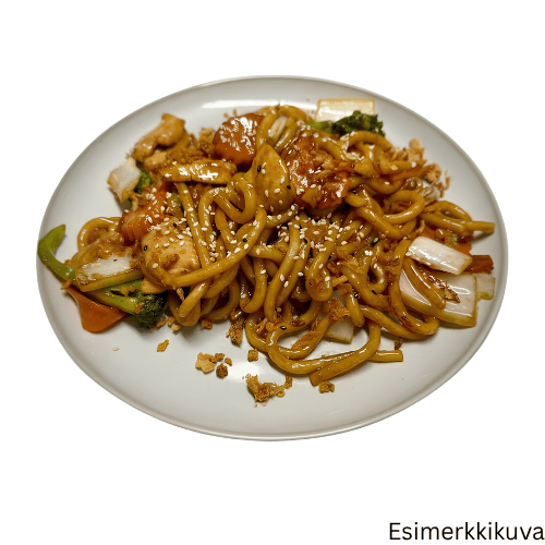 Fried Udon Noodles & Chicken