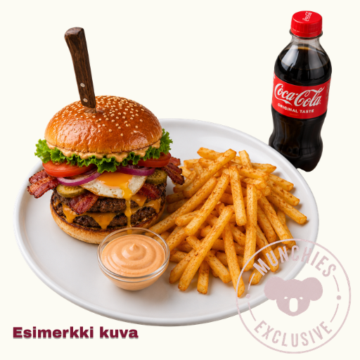 B4. Mega burger with egg Meal