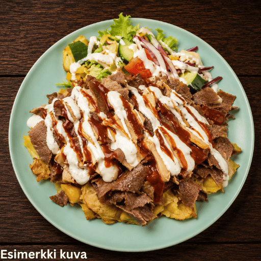 Vöner valkosipuliperunoilla