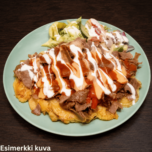 Kebab kermaperunoilla