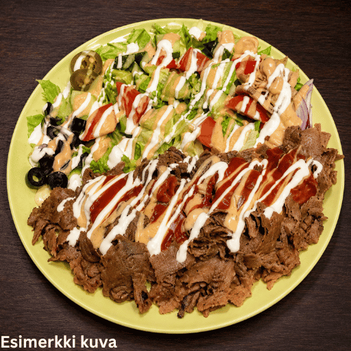 Kebab salaatilla
