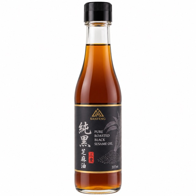 SANFENG Pure Roasted Black Sesame Oil 227ml