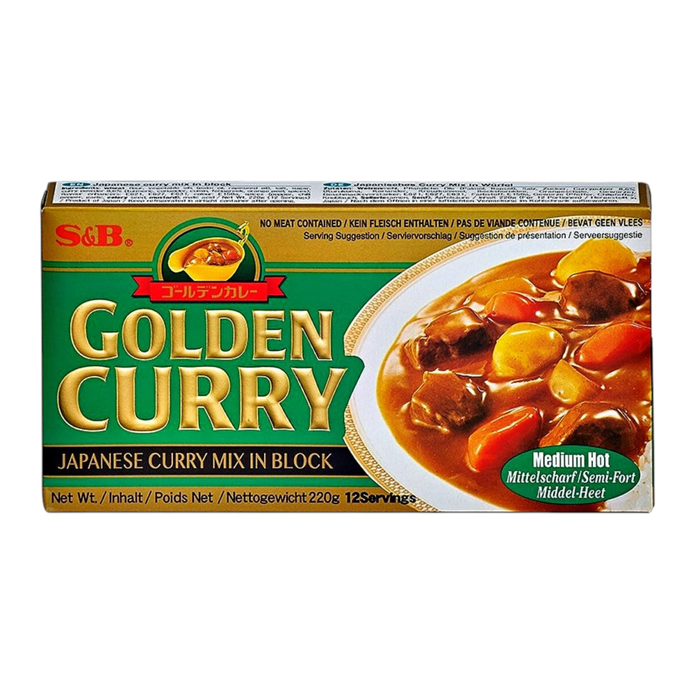 S&B Golden Curry Block Medium Hot 220g