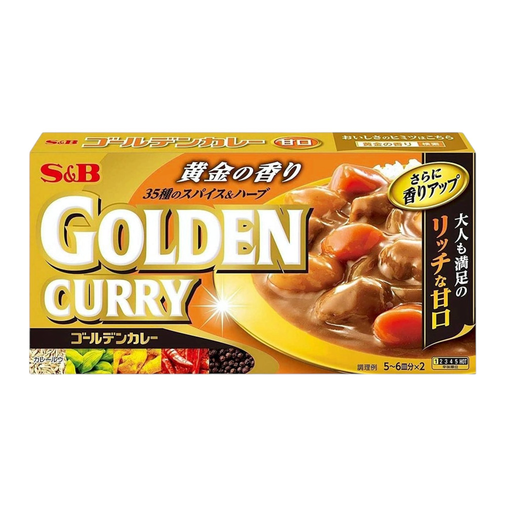 S&B Golden Curry Mild Hot & Sweet 198g