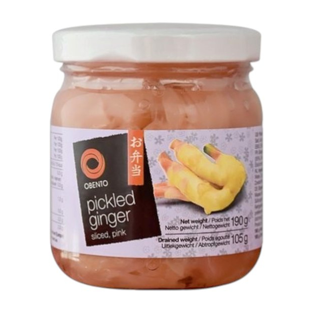 Obento Sliced Pickled Ginger Pink 190g