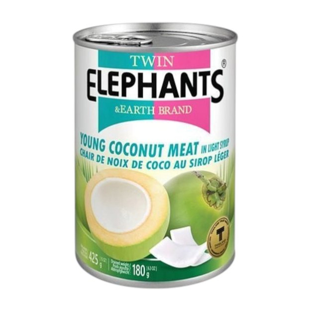Twin Elephants Young Coconut Meat in Light Syrup 425g