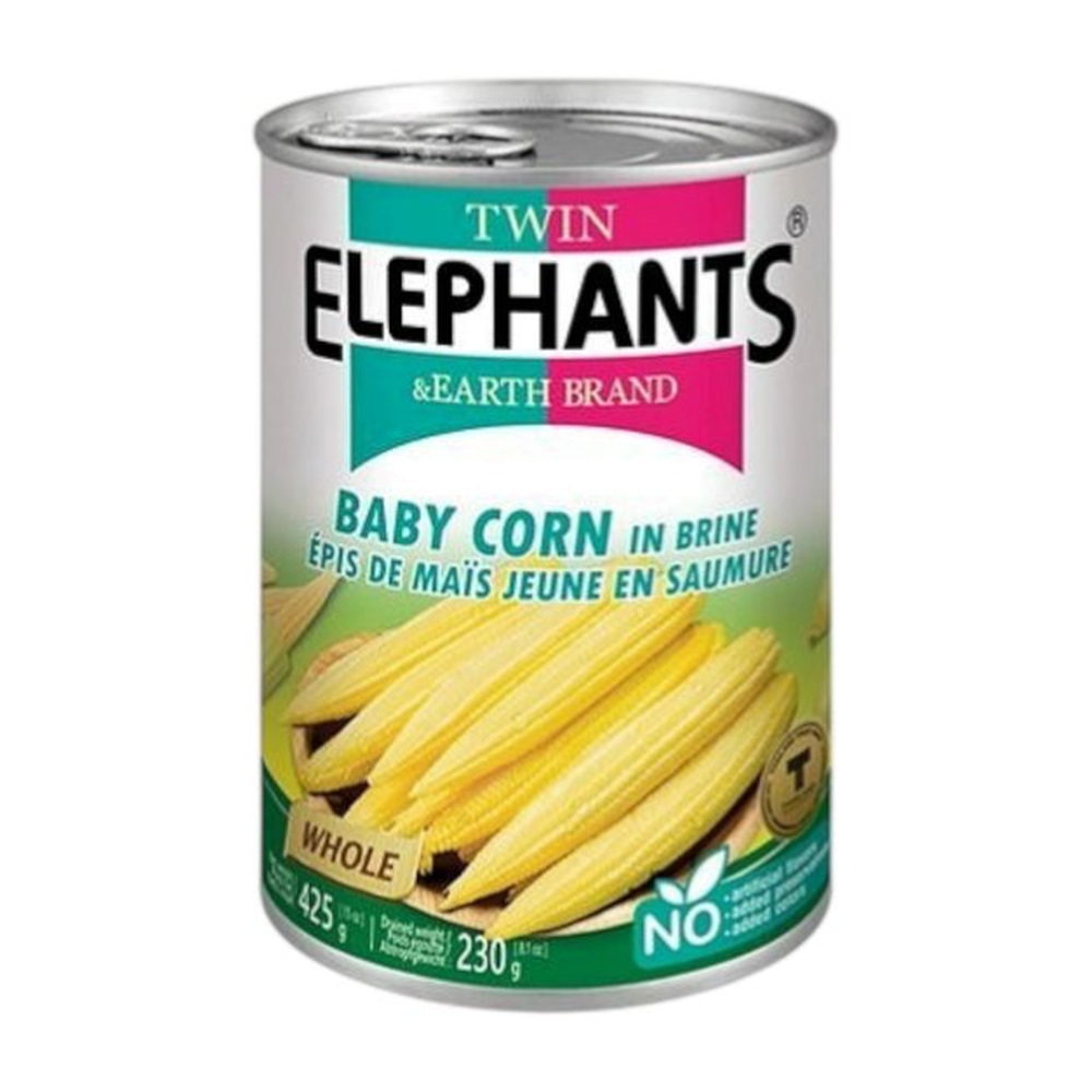 Twin Elephants Young Baby Corn 484g
