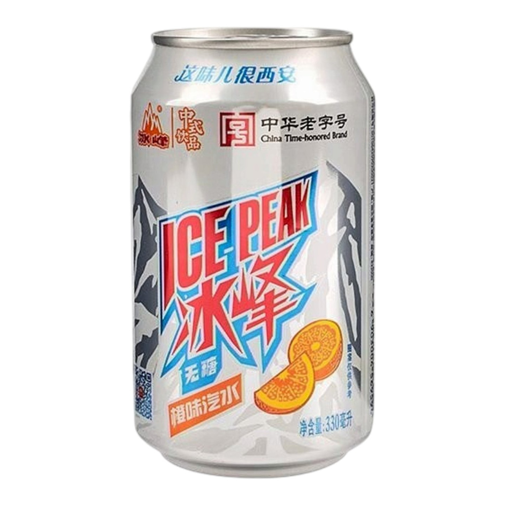 ICE PEAK Soda Drink Orange Flavor Sugar Free 330ml