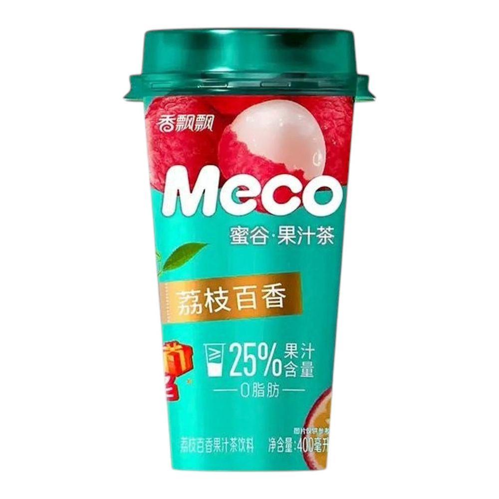 MECO Fruit Jasmine Tea Lychee & Passion Fruit Flavor 400ml