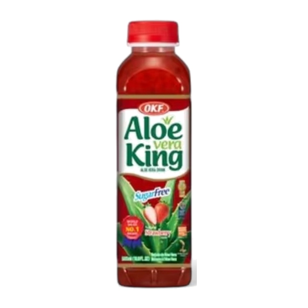 OKF Aloe Vera Drink Strawberry Sugar Free 500ml