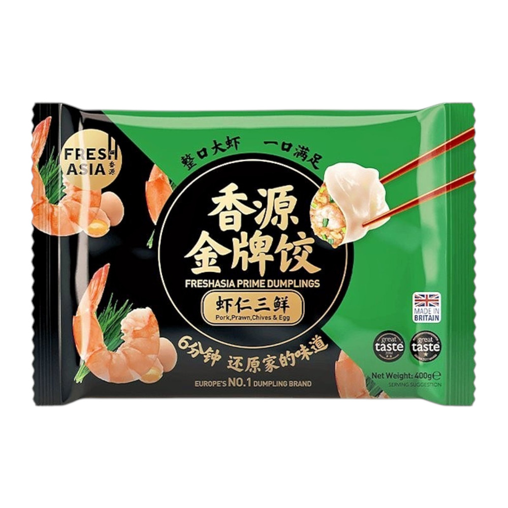 FRESHASIA Pork, Prawn, Chive & Egg Dumplings 400g