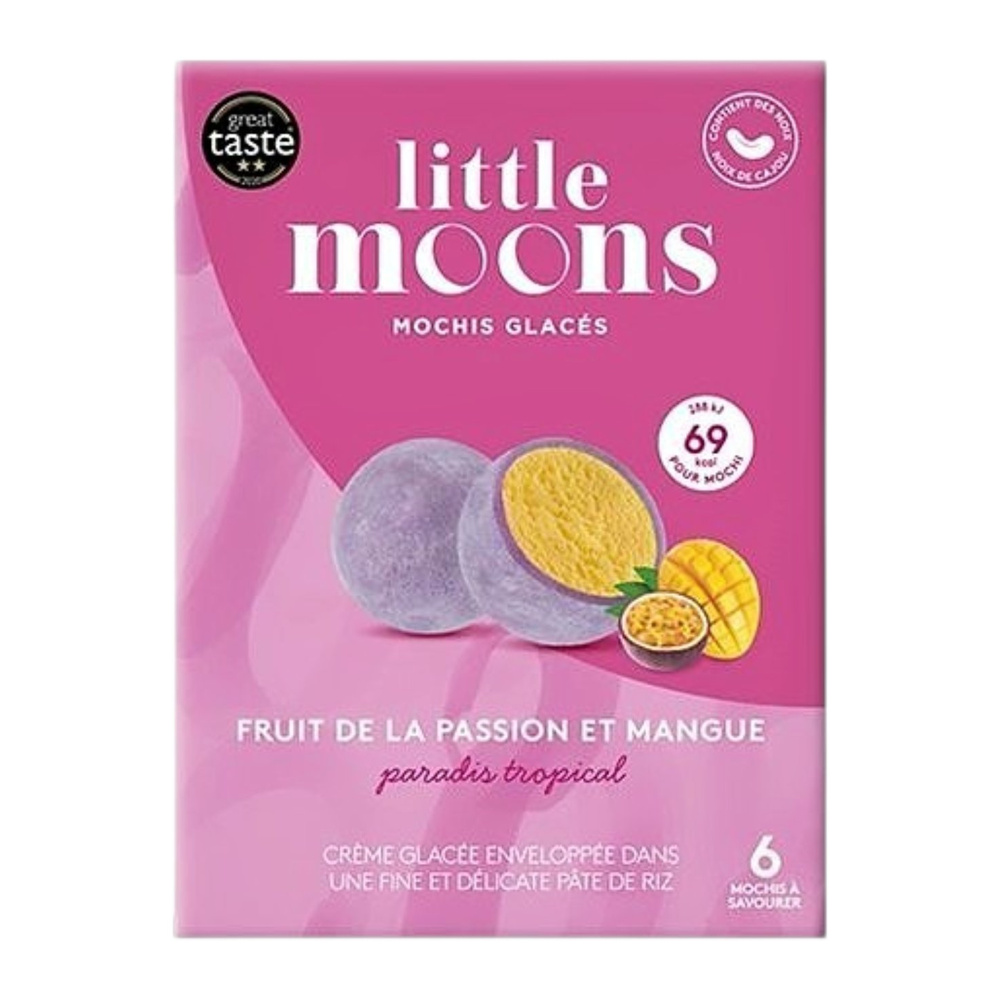 LITTLE MOONS Mochi Ice Cream Passion Fruit & Mango 192g