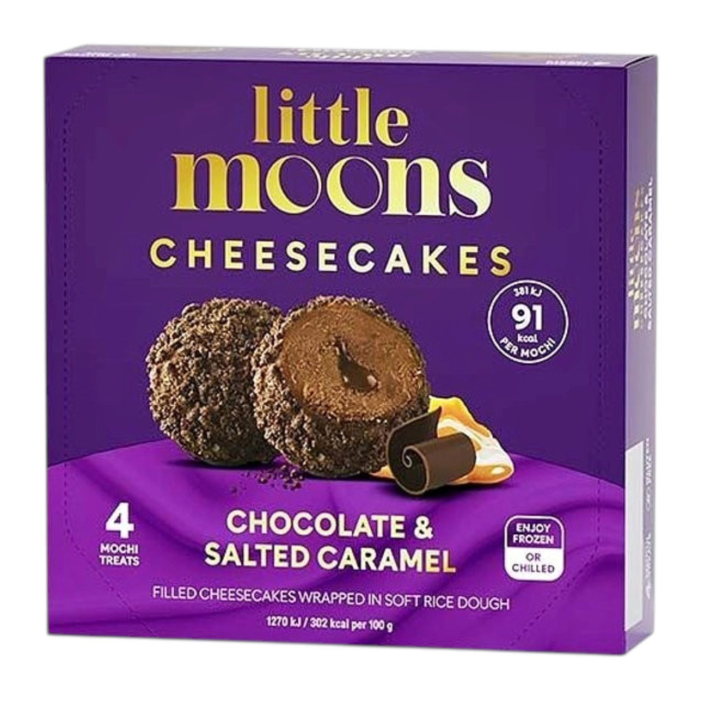 LITTLE MOONS Mochi Ice Cream Chcoclate Salted Caramel Cheesecake 120g