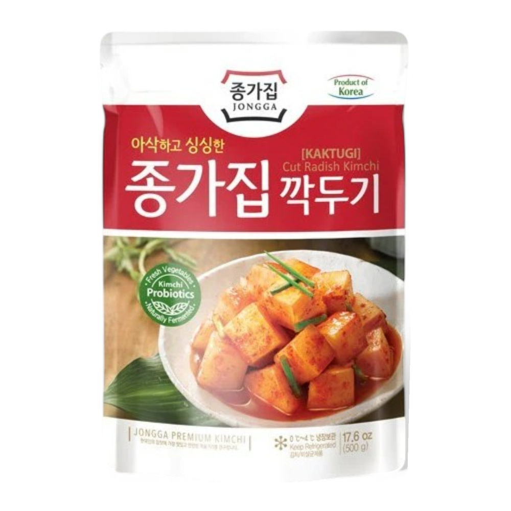 Jongga Korean kaktugi traditional spicy radish 500g