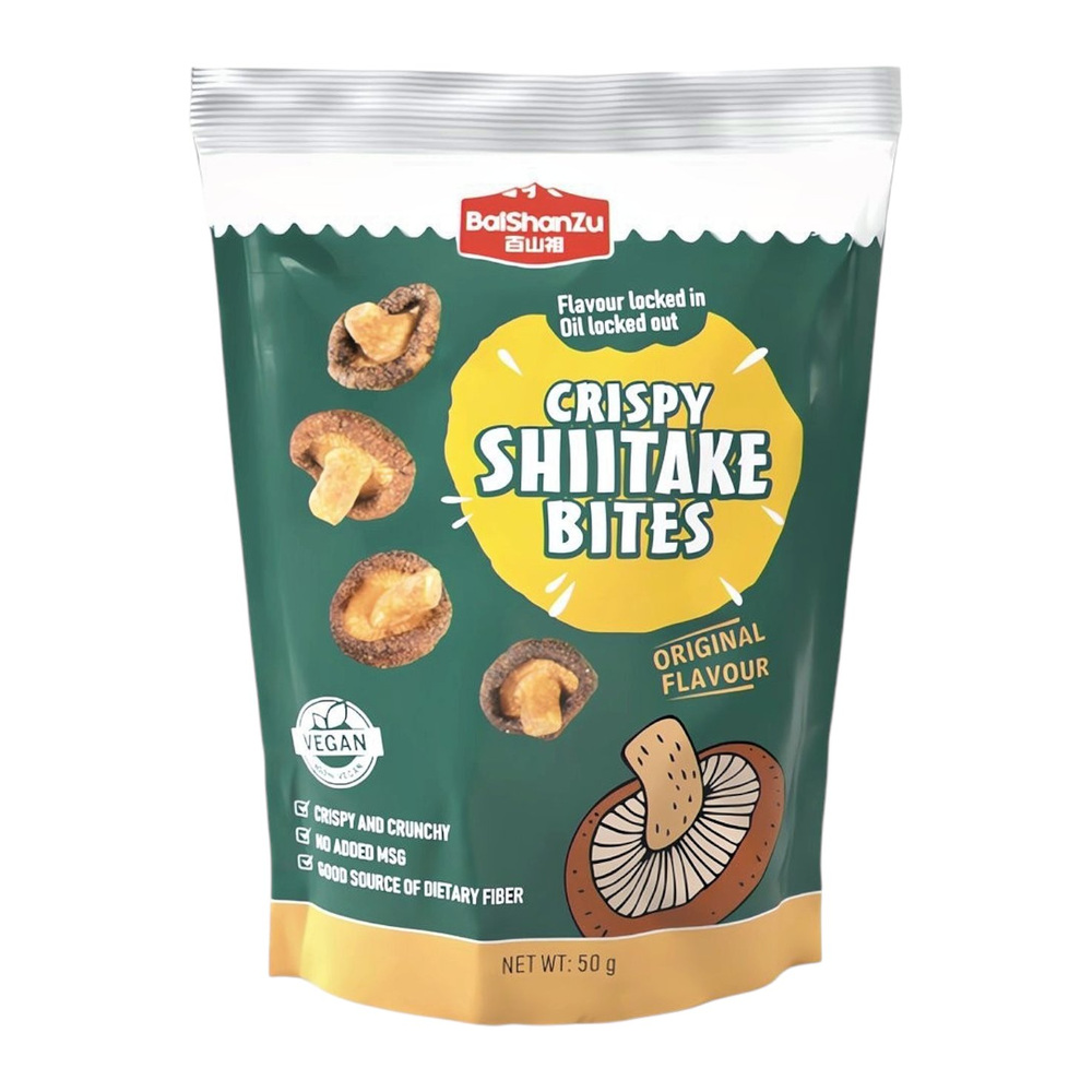 BaiShanZu Crispy Shiitake Bites Original Flavor 50g