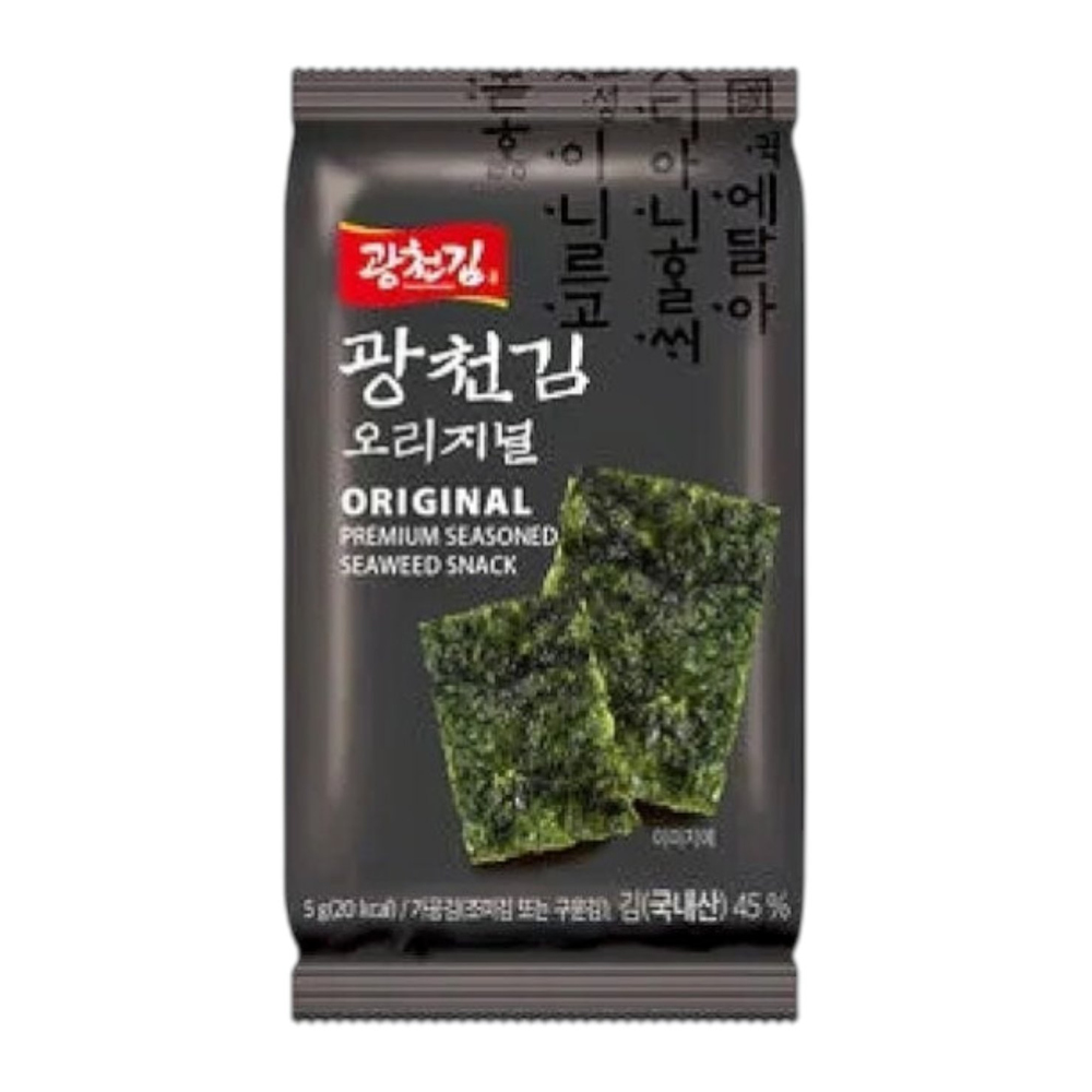 Kwangcheon Seasoned Seaweed Snack Original Flavor 5g*8