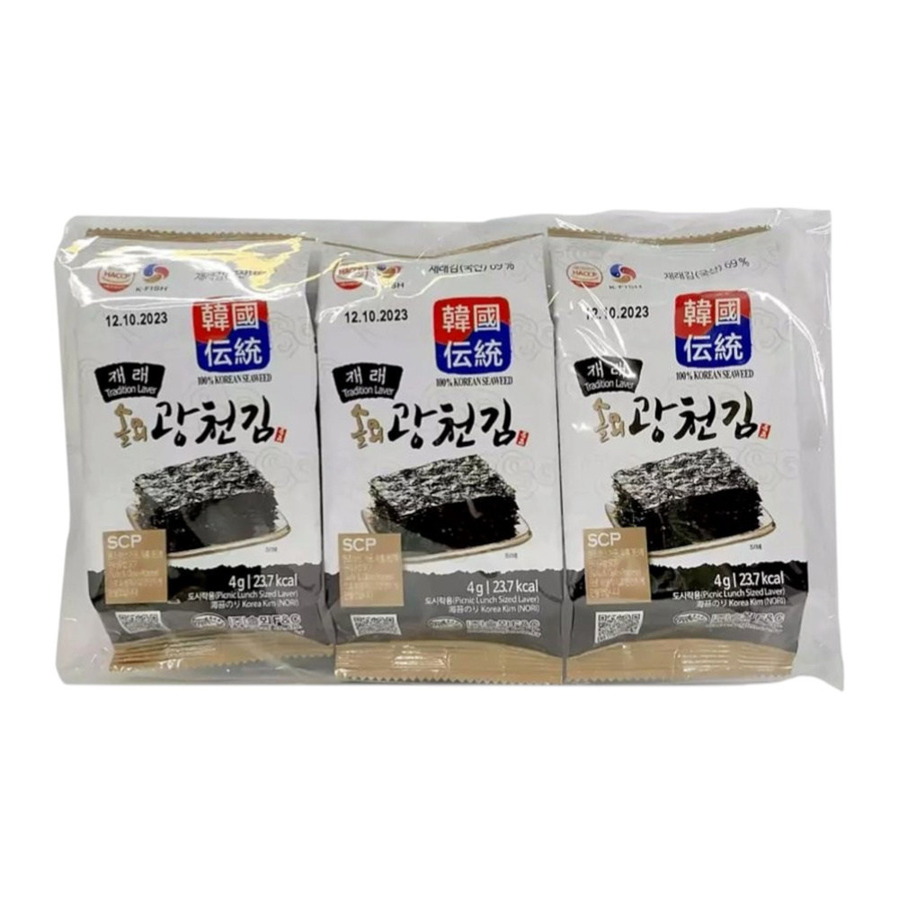 K-FISH Seaweed Snack Original Flavor 4g*3