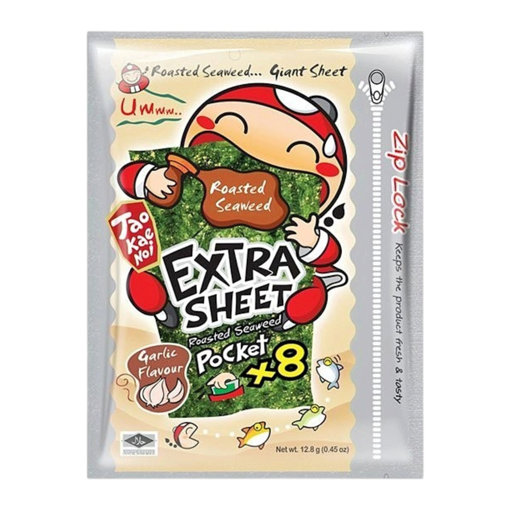 Taokaenoi Extra Sheet Seaweed Snack Garlic Flavor 12.8g