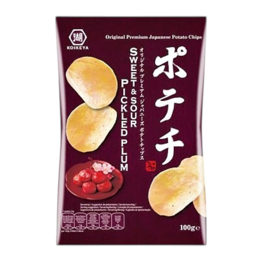 Koikeya Potato Chips Sweet & Sour Pickled Plum Flavor 100g