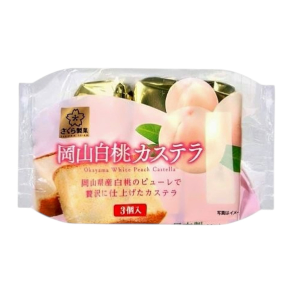 Sakuraseika Sakura Seika White Peach Cake 3pcs 120g