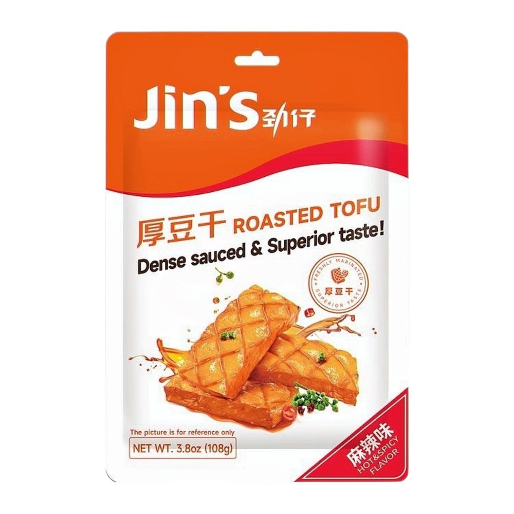 Jin's Roasted Tofu Hot&Spicy Flavor 108g