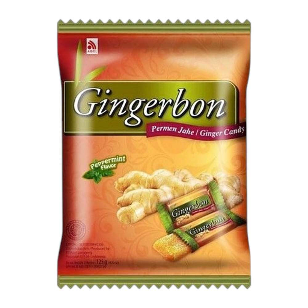GINGERBON Ginger Candy Peppermint Flavor 125g