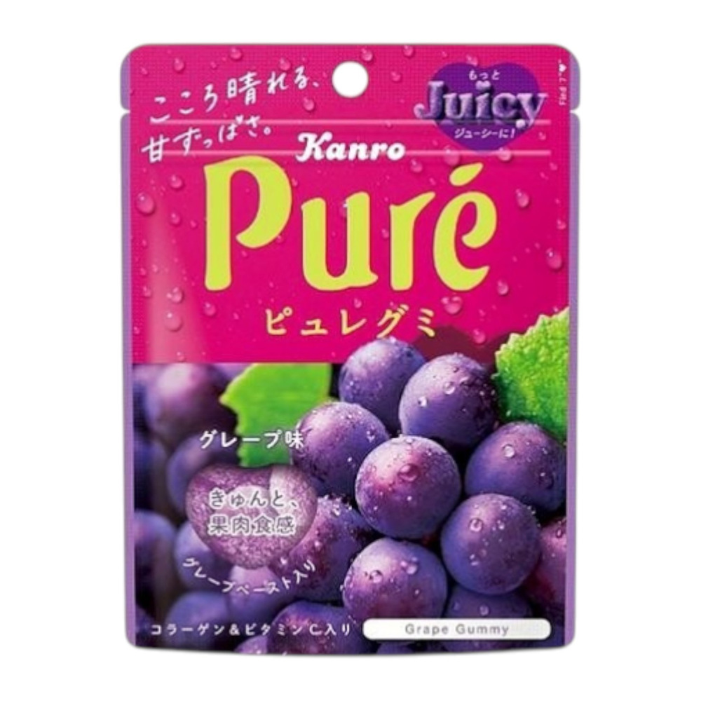 Kanro Pure Gummy Grape Flavor 56g