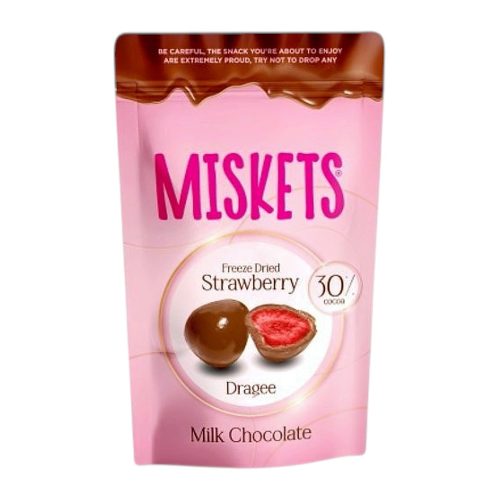 Miskets Milk Chocolate Coated Sawberry 80g