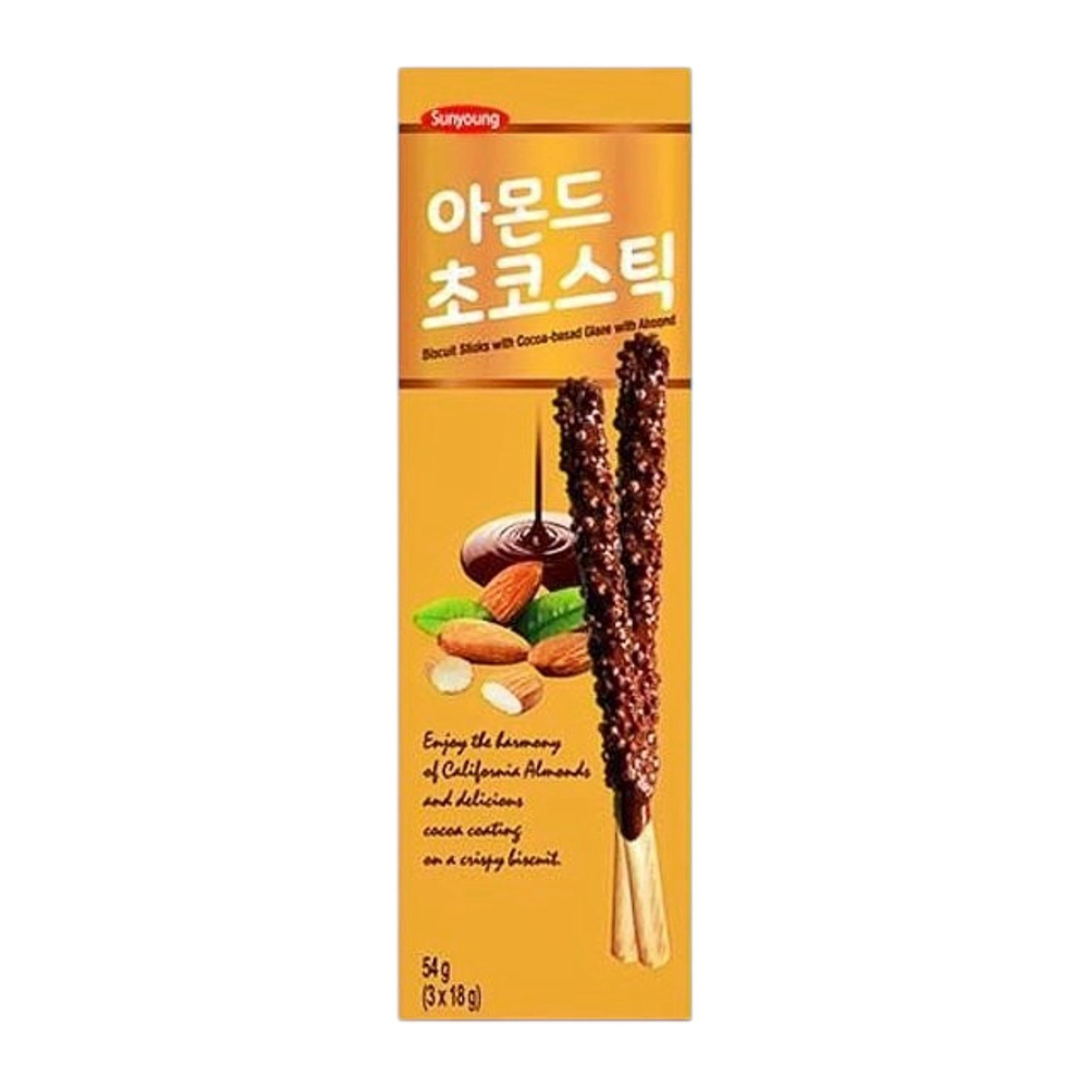 SUNYOUNG Almond Choco Biscuit Sticks 54g