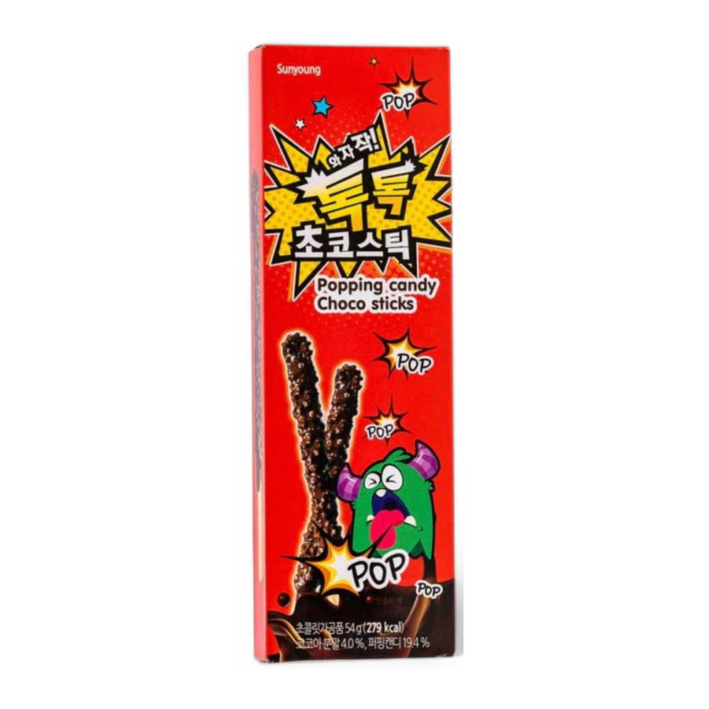 SUNYOUNG Popping Candy Choco Biscuit Sticks 54g
