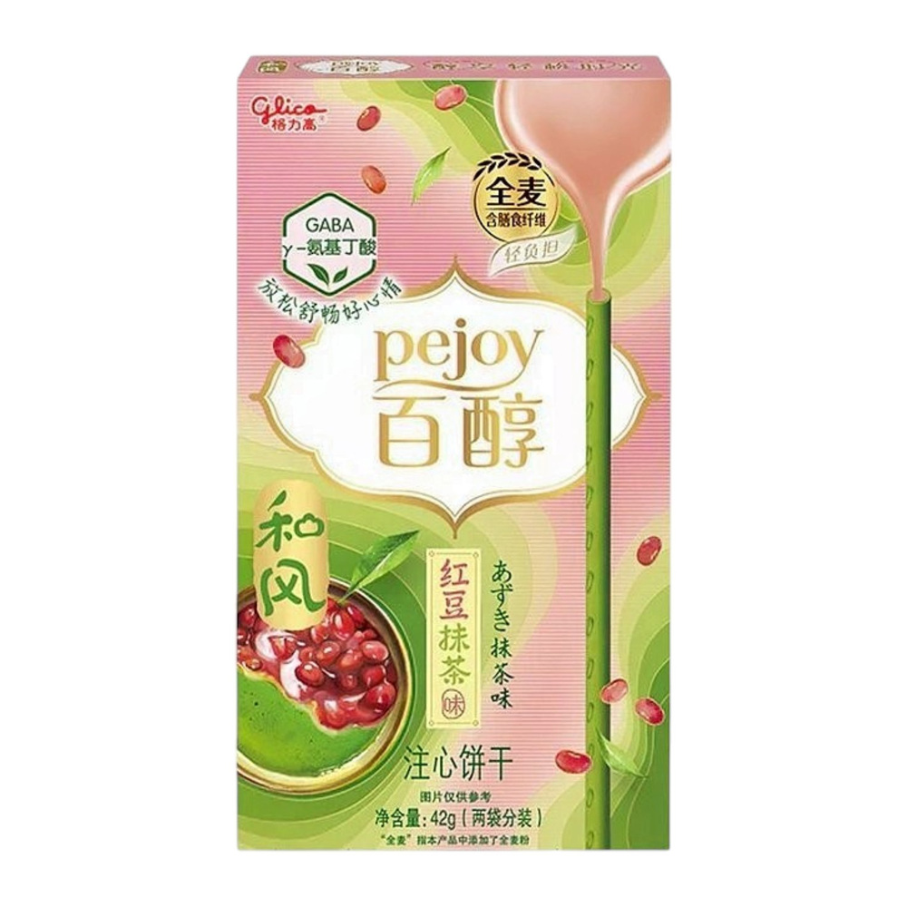 GLICO Biscuit Stick with Red Bean Matcha Filling 42g