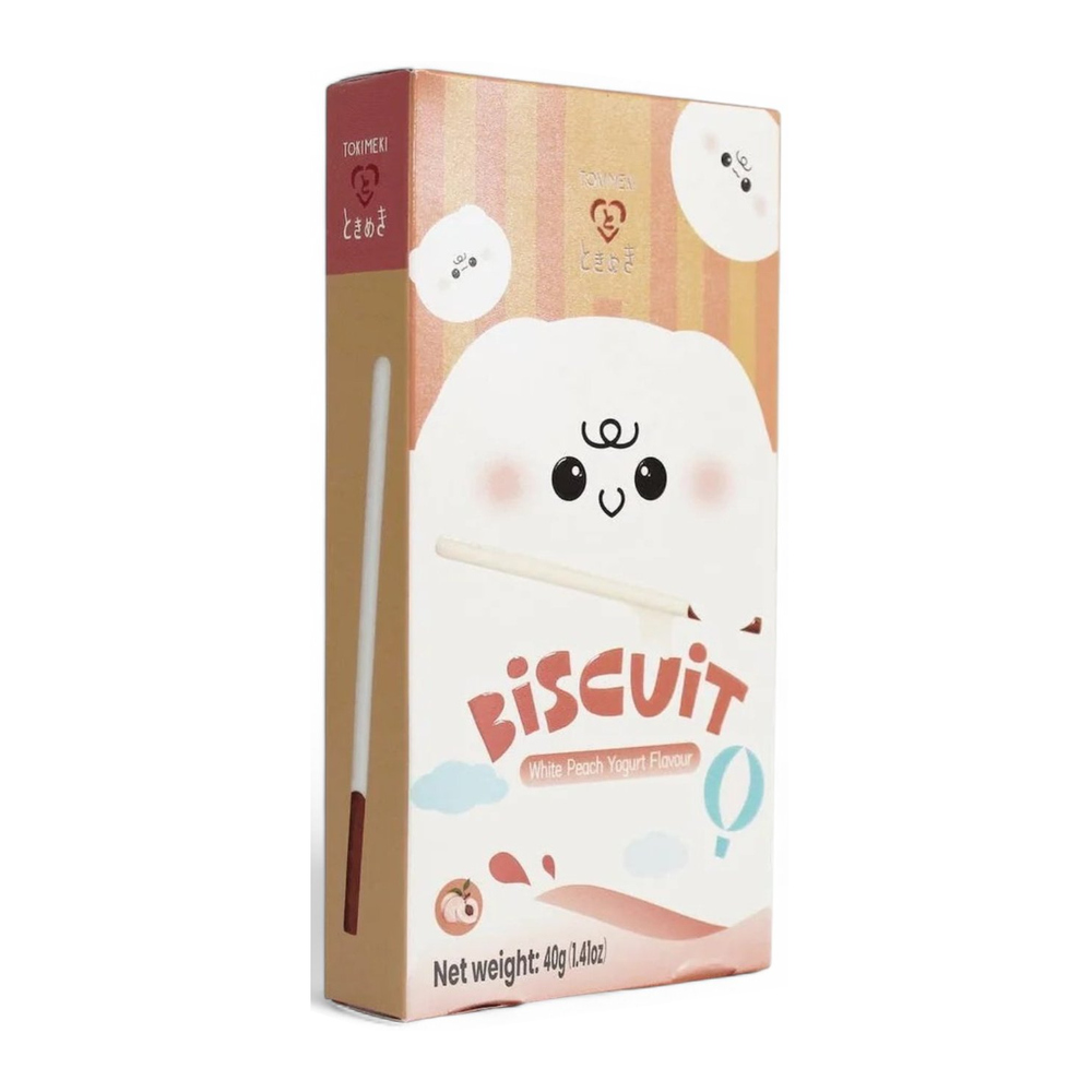 TOKIMEKI Biscuit Stick White Peach Yogurt Flavour 40g