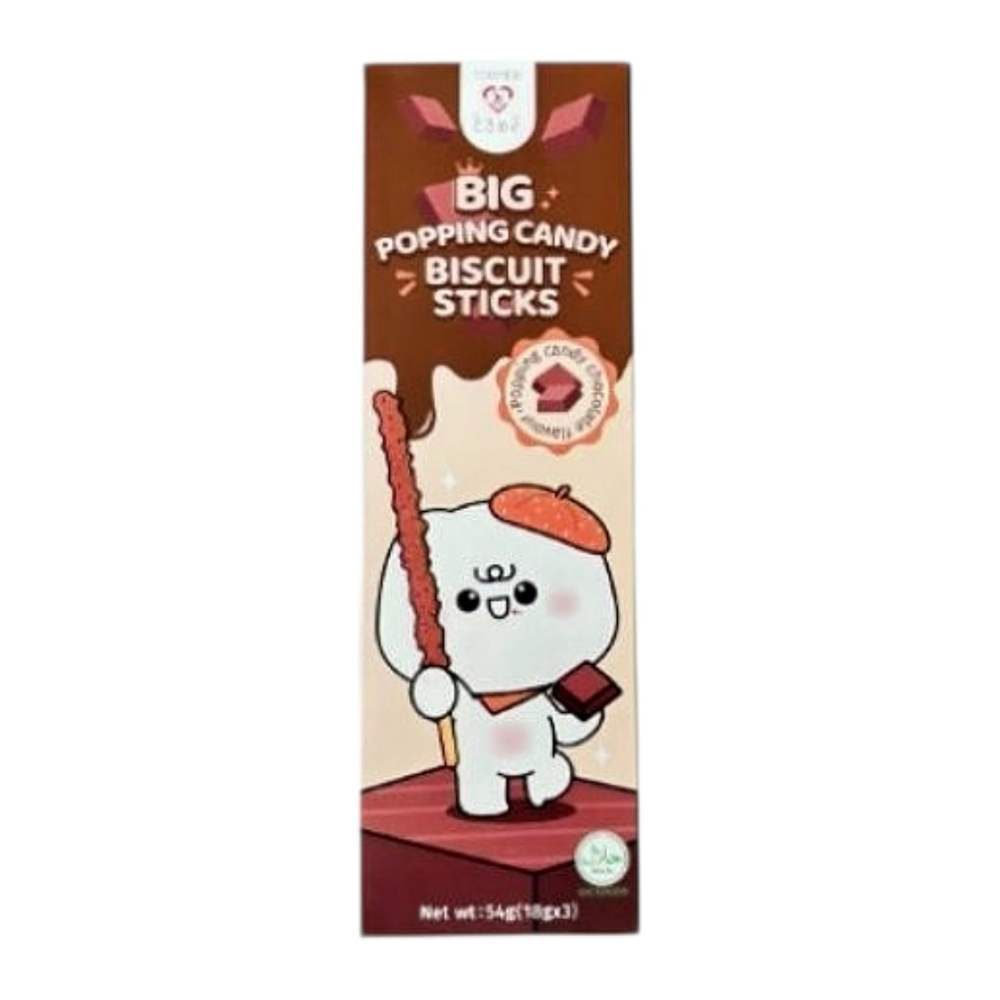 Tokimeki Big Popping Candy Biscuit Sticks Chocolate Flavor 54g