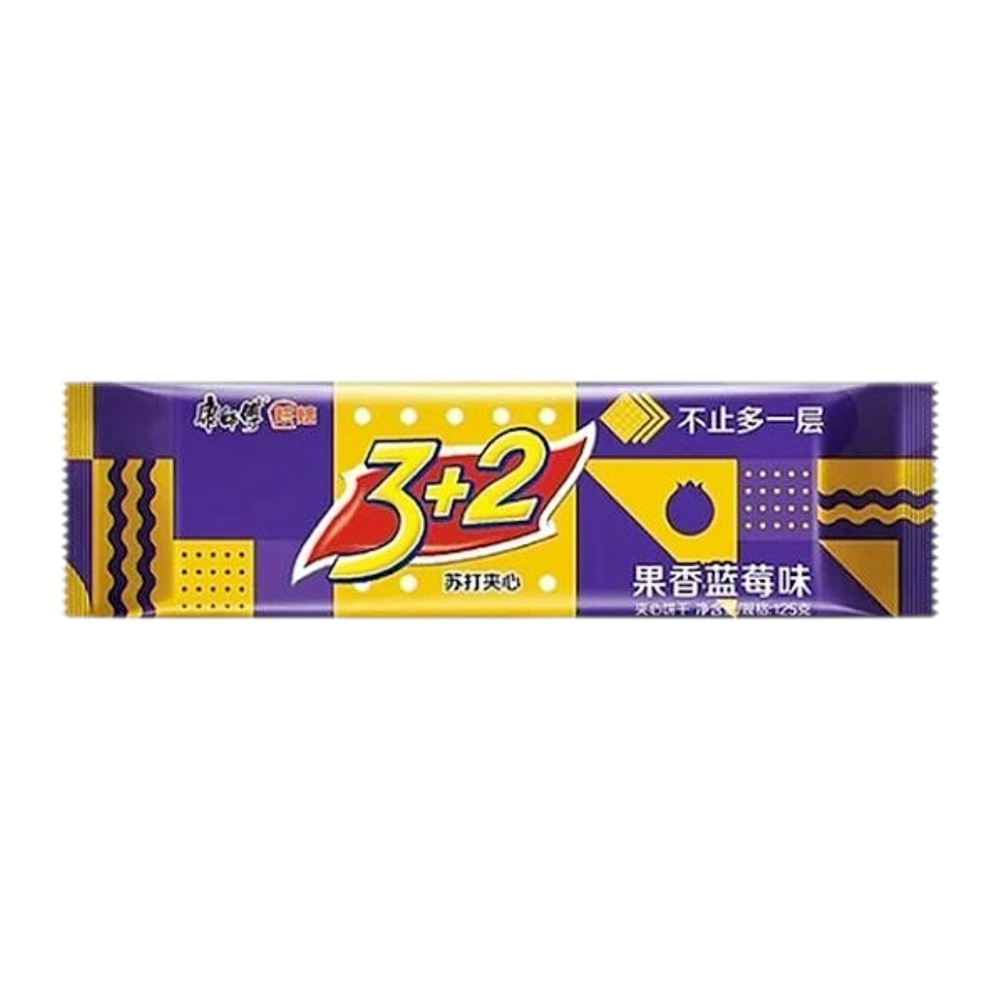 Master Kong 3+2 Sandwich Biscuit Blueberry Filling 125g