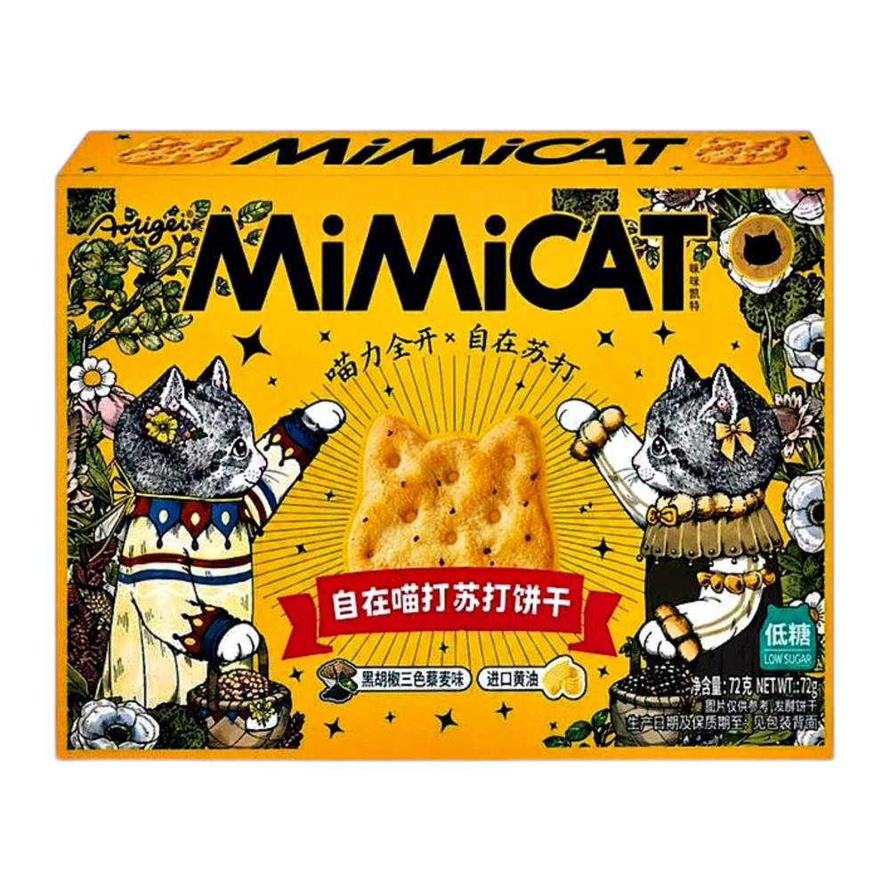 MIMICAT Soda Biscuit Black Pepper & Tri-color Quinoa Flavor 72g