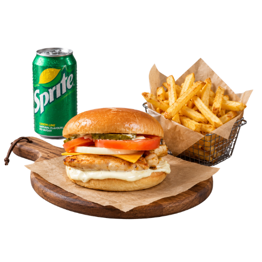 Chicken Cheese Burger Meal
